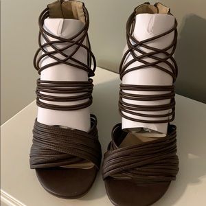 Brown Wedge Sandals